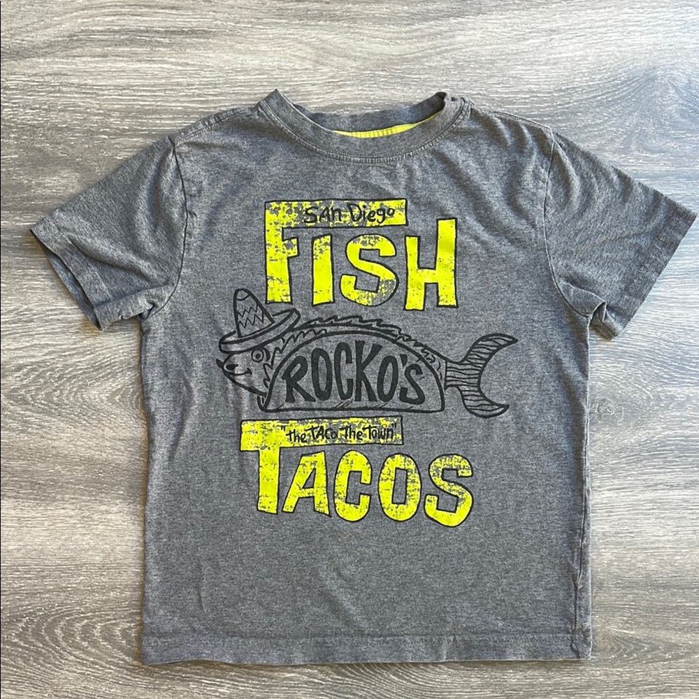 Gymboree T-Shirt, San Diego Tacos, grey